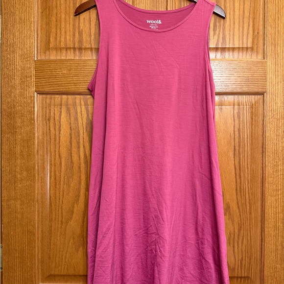 Wool& Pink Camellia Sleeveless Dress, large - Picture 2 of 4